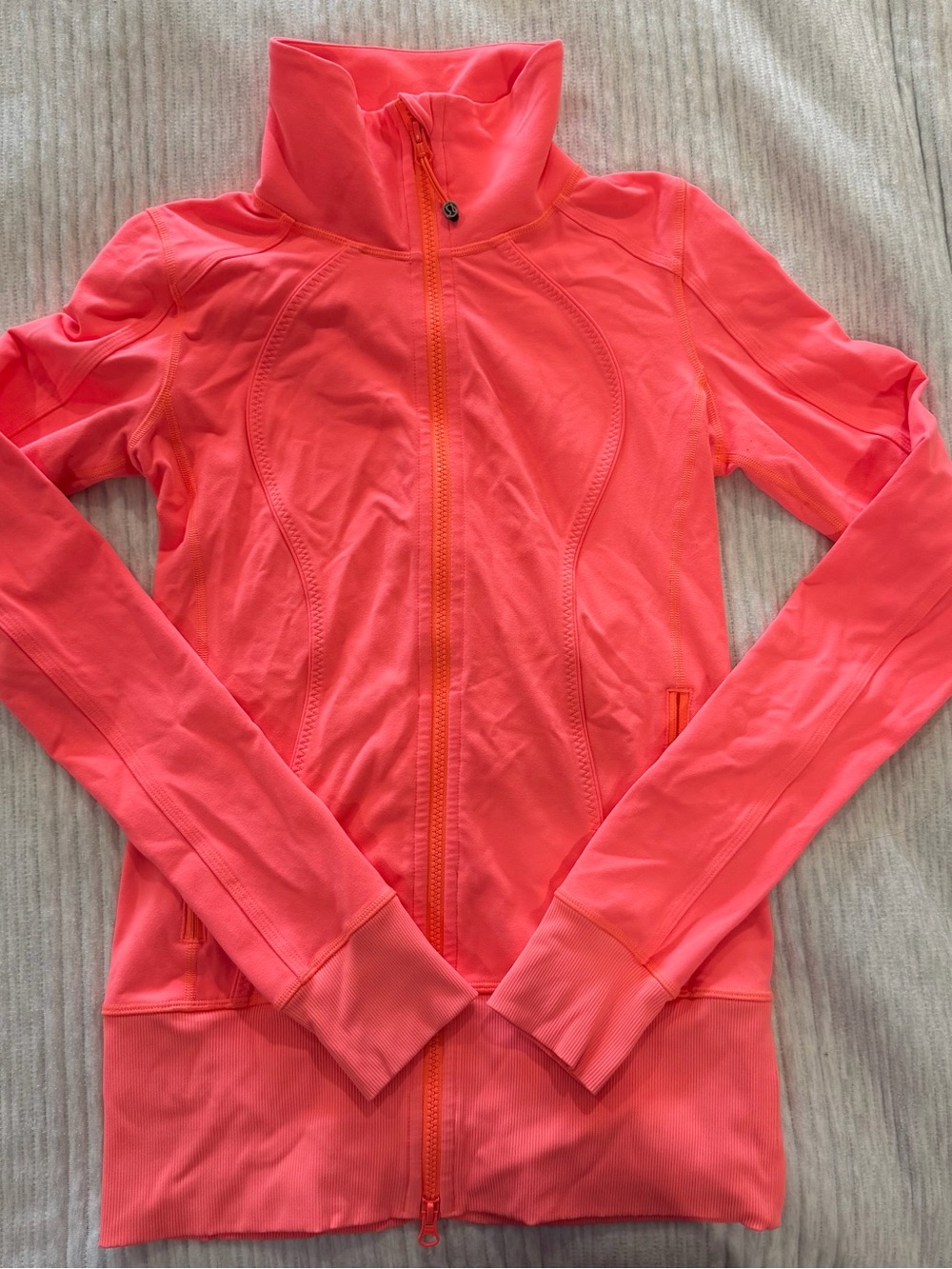 lululemon Athletic fitted full zip jacket Coral-Pink